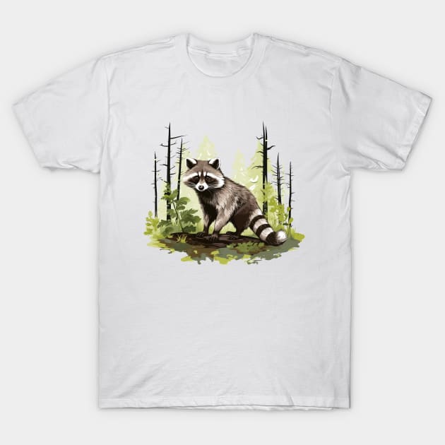 Raccoony Cuteness T-Shirt by zooleisurelife